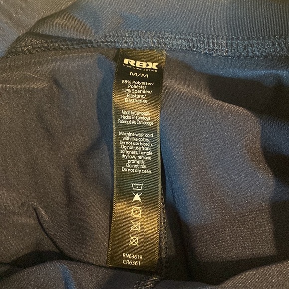 Reebok blue and green athletic leggings size medium - Picture 2 of 4